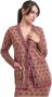 Pinko Bruine Gebreide Cardigan met Contrasterende Borduursels Bruin Dames - Thumbnail 3