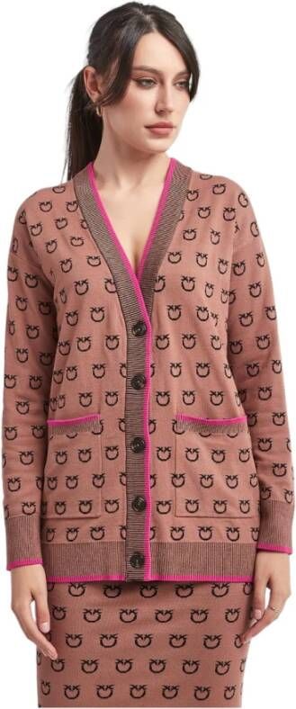 pinko Stijlvolle Cardigan voor Vrouwen Brown Dames