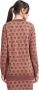 Pinko Bruine Gebreide Cardigan met Contrasterende Borduursels Bruin Dames - Thumbnail 5