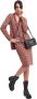 Pinko Bruine Gebreide Cardigan met Contrasterende Borduursels Bruin Dames - Thumbnail 6