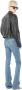 Pinko Blauwe Uitlopende Stretch Denim Jeans met Love Birds Borduursel Blue Dames - Thumbnail 4