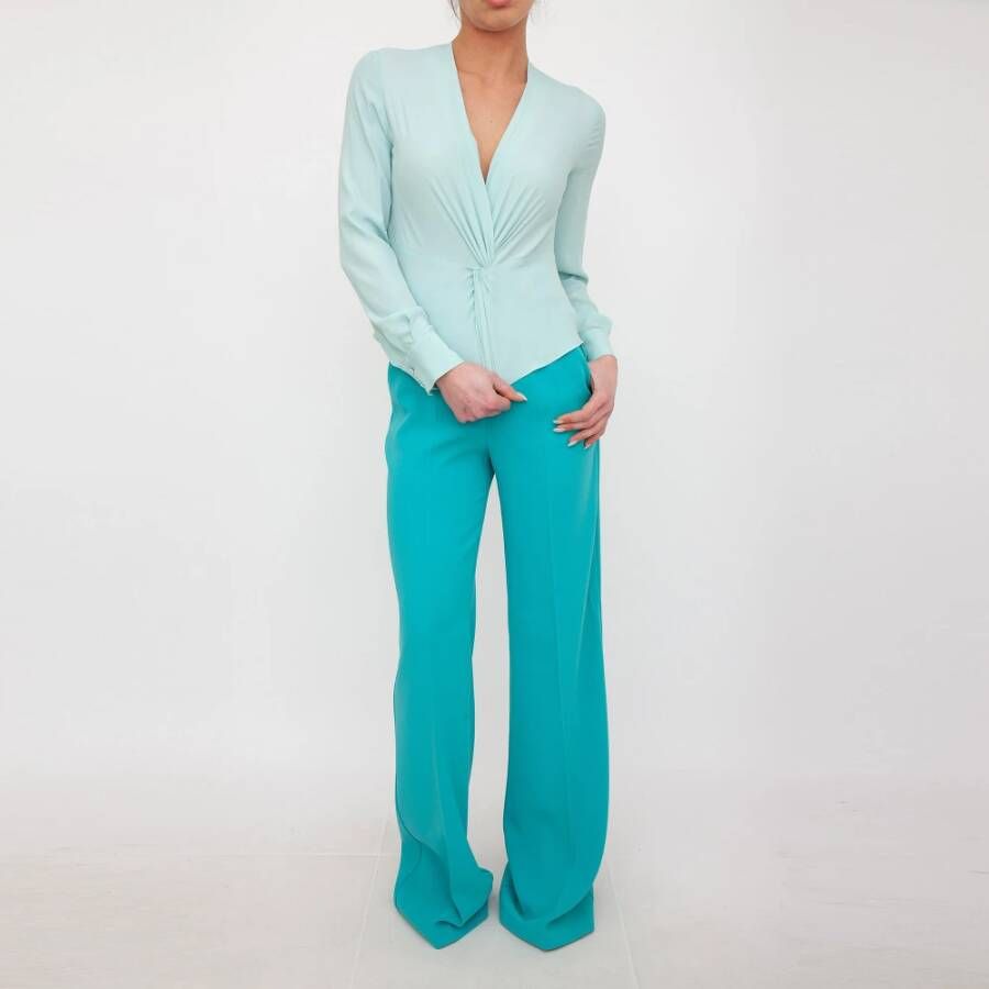 pinko Straight Trousers Blauw Dames