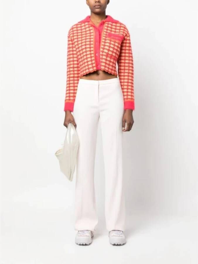 pinko Straight Trousers Roze Dames