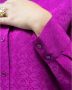 Pinko Paarse Zijden Crepe de Chine Shirt Purple Dames - Thumbnail 7