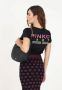 Pinko Jersey katoenen T-shirt met Lady Print Zwart Dames - Thumbnail 3