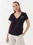 Pinko Katoenen T-shirt met korte mouwen en Love Birds borduursel Black Dames - Thumbnail 2
