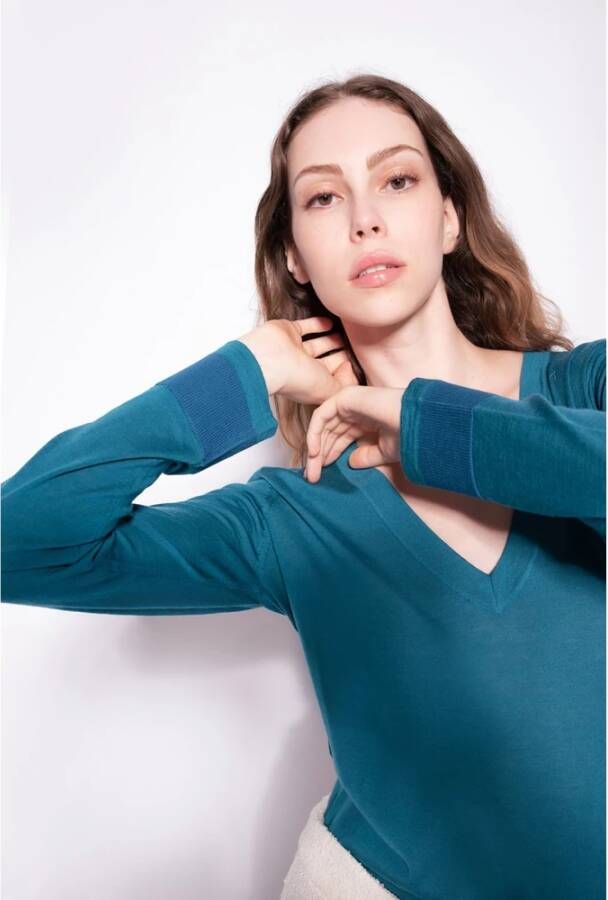 pinko V-neck Knitwear Groen Dames