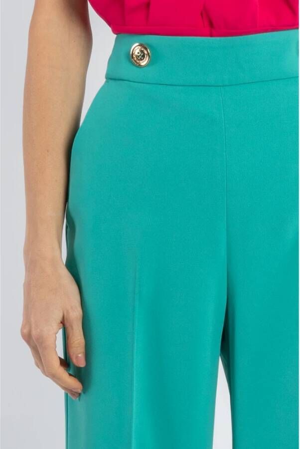 pinko Wide Trousers Blauw Dames