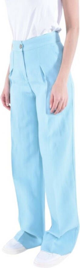 pinko Brede broek Blauw Dames