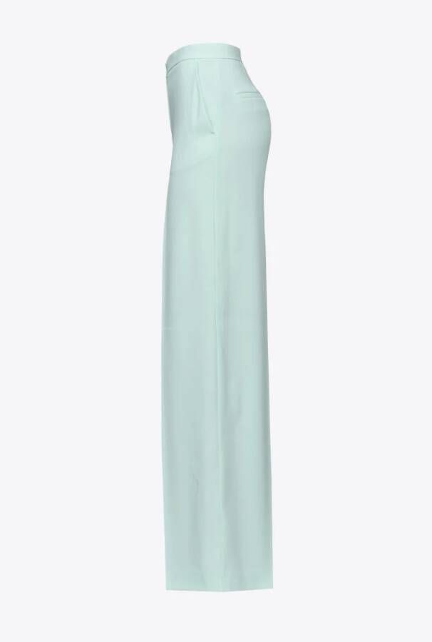 pinko Wide Trousers Blauw Dames