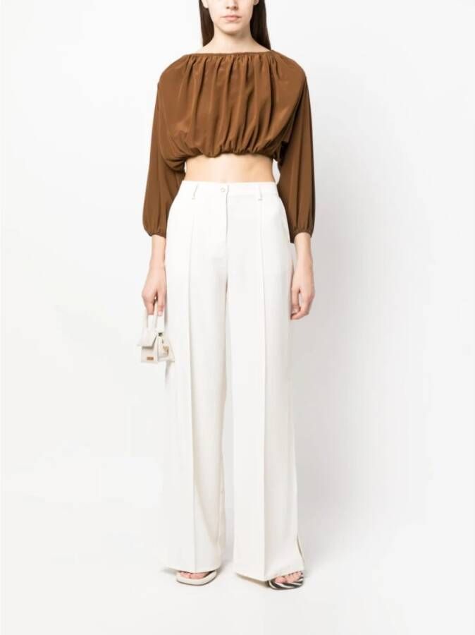pinko Wide Trousers Wit Dames