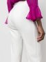 Pinko Hoge Taille Wijde Broek White Dames - Thumbnail 5