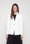 Pinko Witte Linnen Blend Peak Revers Blazer White Dames - Thumbnail 14