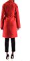 Pinko Rode Ceintuur Wollen Jas Red Dames - Thumbnail 2