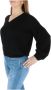 Pinko Zwart V-hals Gebreide Kleding voor Vrouwen Black Dames - Thumbnail 2