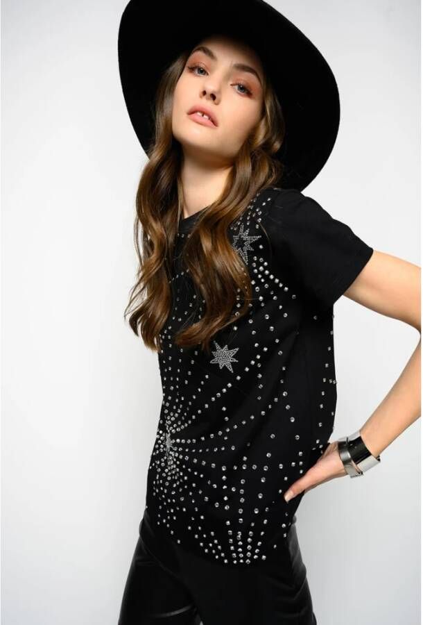 Pinko Zaccaria Jersey T-Shirt Black Dames