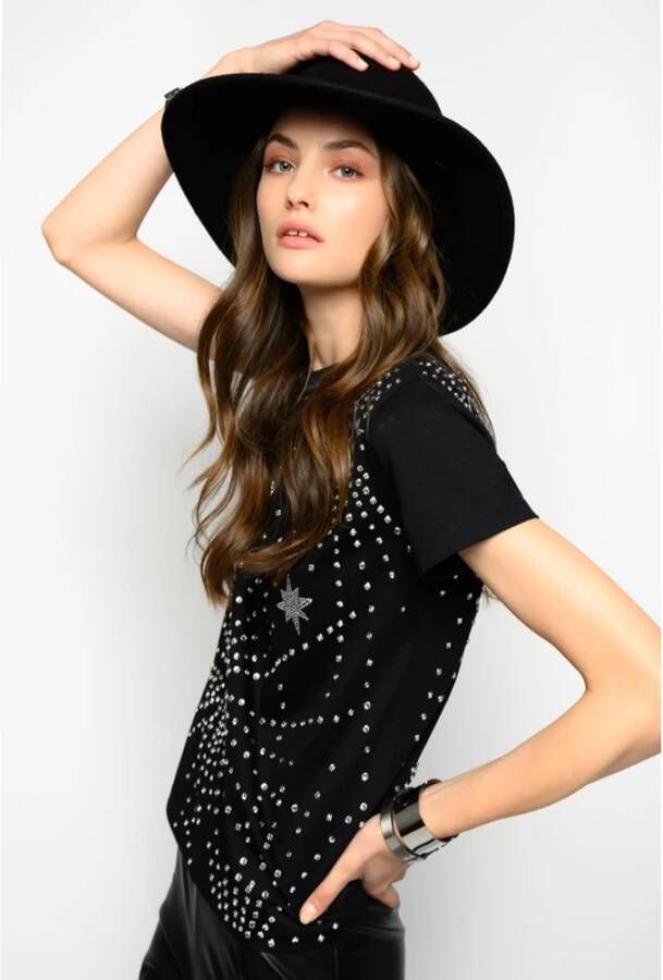 pinko Zaccaria Jersey T-Shirt Black Dames