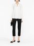 Pinko Zijden Jacquard Logo Shirt White Dames - Thumbnail 2