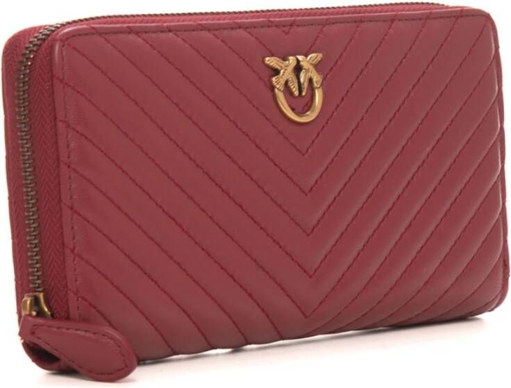 pinko Zip leather wallet Rood Dames