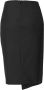 Pinko Zwarte Asymmetrische Rok met Liefdesvogels Gesp Black Dames - Thumbnail 4