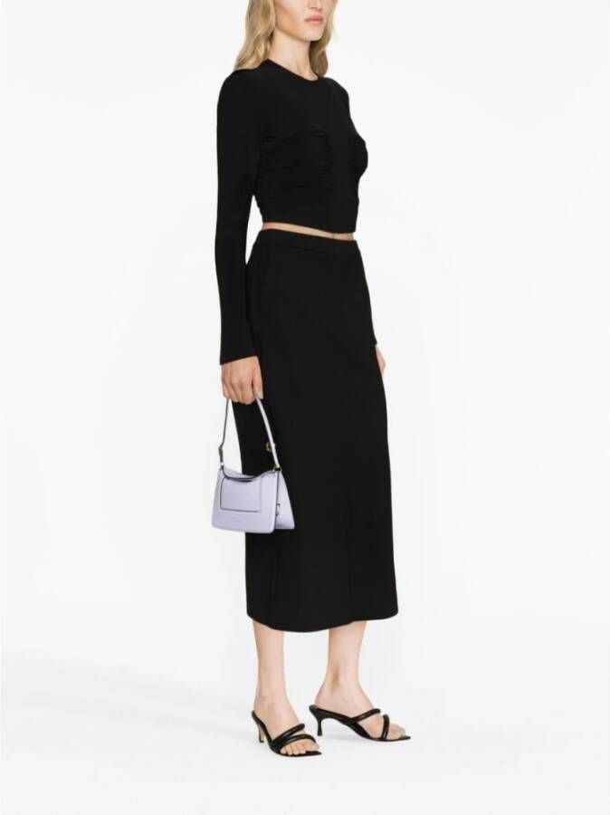 pinko Zwarte Rokken GTO Gonna Punto Stoffa Zwart Dames