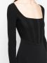 Pinko Zwarte Vierkante Hals Midi Jurk Black Dames - Thumbnail 2