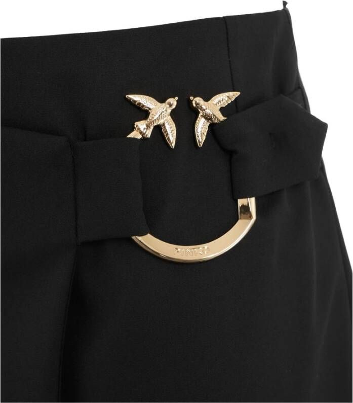 pinko Zwarte Wikkelrok voor Dames Zwart Dames