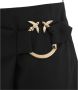 Pinko Zwarte Asymmetrische Rok met Liefdesvogels Gesp Black Dames - Thumbnail 9