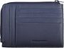 Piquadro Blauwe leren portemonnee met kaarthouder en RFID-blokker Blauw Heren - Thumbnail 2