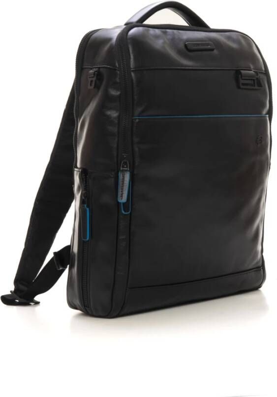 Piquadro Leather rucksack Zwart Heren