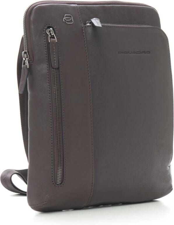 Piquadro Leather shoulder bag Bruin Heren