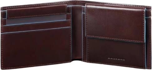 Piquadro Leren Herenportemonnee met Sluiting Bruin Heren