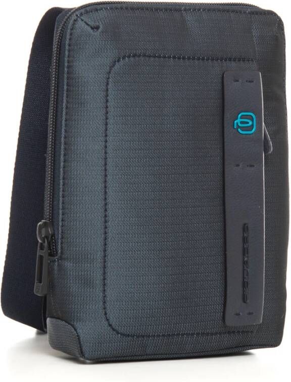 Piquadro Shoulder bag in tecno-textile Blauw Heren