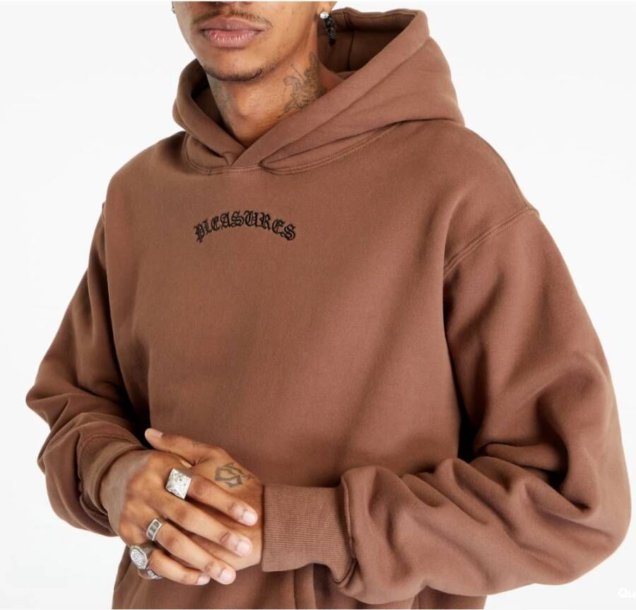 Pleasures Bruine Neutrale Hoodie Bruin Heren