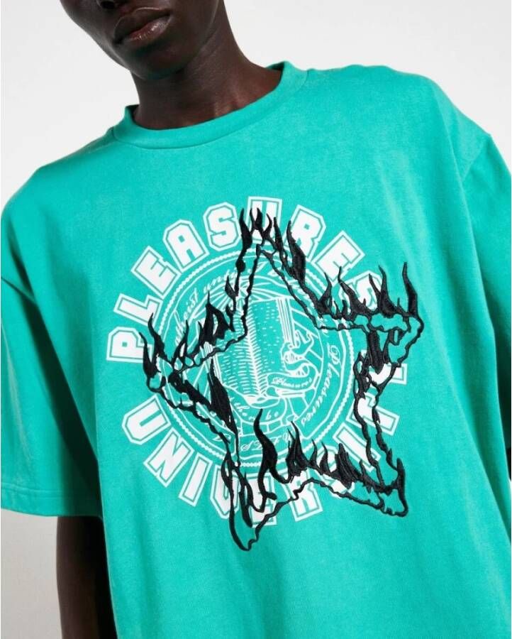 Pleasures T-Shirts Groen Heren