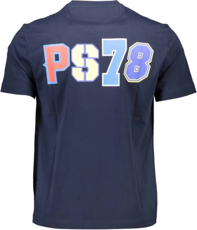 Plein Sport Blauw Katoenen T-Shirt met Print Blauw Heren