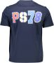 Plein Sport Blauw Katoenen T-Shirt met Print Blauw Heren - Thumbnail 4