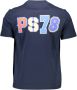 Plein Sport Blauw Katoenen T-Shirt met Korte Mouwen en Print Blue Heren - Thumbnail 4