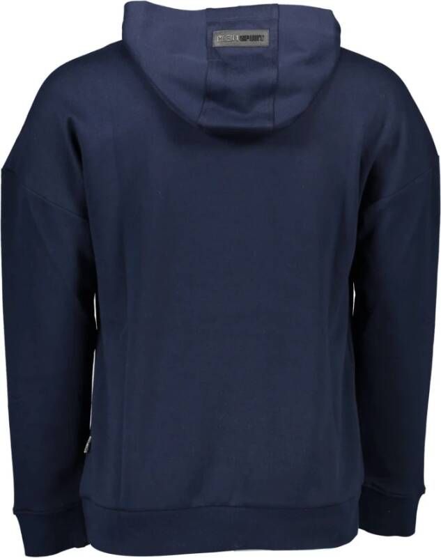 Plein Sport Blauwe Katoenen Hoodie met Logo Blauw Heren