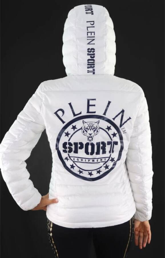 Plein Sport Winter Donsjas voor Dames Dpps202 Wit Dames