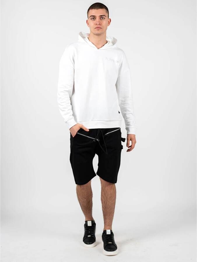 Plein Sport Comfortabele en stijlvolle hoodie voor heren Wit Heren