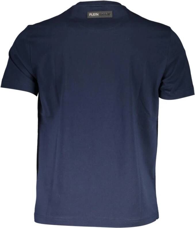 Plein Sport Blauw Sportief Logo Print T-Shirt Blauw Heren