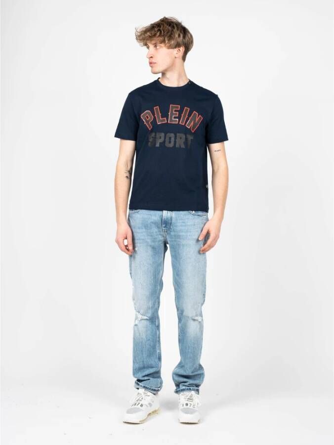Plein Sport Simple Framelon T-shirt Blauw Heren