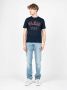 Plein Sport Blauw Katoenen T-Shirt met Contrasterende Details Blauw Heren - Thumbnail 3