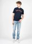 Plein Sport Blauw Katoenen T-Shirt met Korte Mouwen en Print Blue Heren - Thumbnail 2