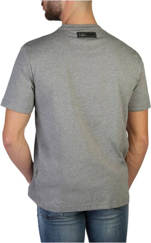 Plein Sport Heren T-shirt met korte mouwen en ronde hals Grijs Heren
