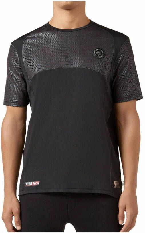 Plein Sport T -stuk shirt sport stretch Zwart Heren
