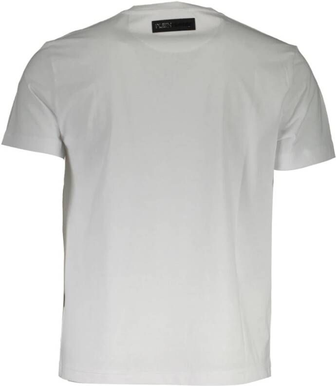 Plein Sport Wit katoenen T-shirt met V-hals Wit Heren