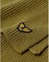 PME Legend rib gebreide sjaal met logo olijfgroen - Thumbnail 3