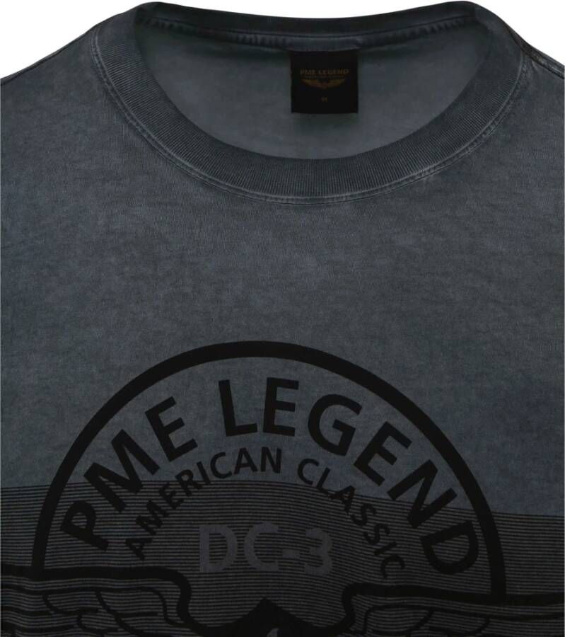 PME Legend T-Shirt Print Melange Grijs Heren